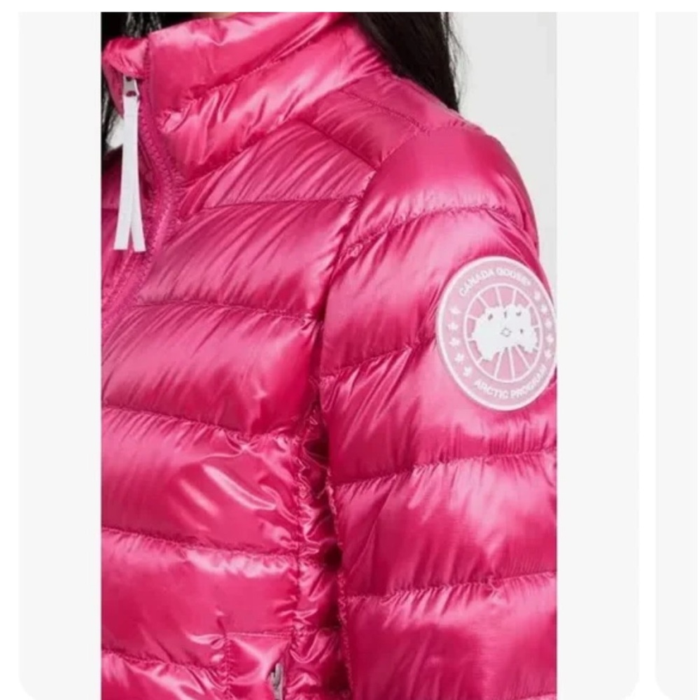 NWOT CANADA GOOSE LIMITED EDITION PINK WHITE LOGO CYPRESS JACKET